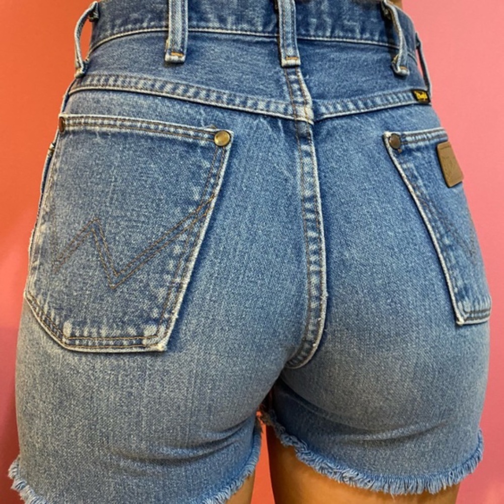 High waisted Denim wrangler shorts Vintage